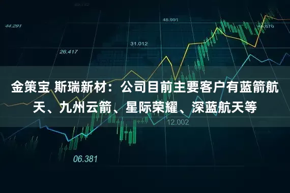 金策宝 斯瑞新材：公司目前主要客户有蓝箭航天、九州云箭、星际荣耀、深蓝航天等